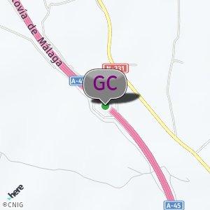 Área de descanso gasolinera autovía