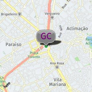 Viela ao lado da entrada do metrô Paraíso