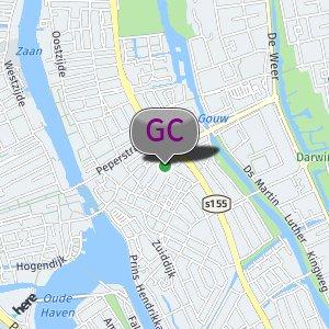 Steeg achter het elektriciteitshuisje