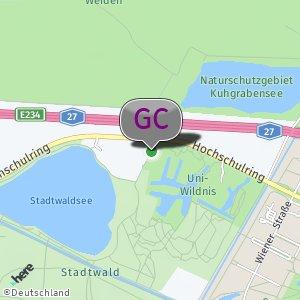 Stadtwaldsee / Hochschulring Parkplatz neben Camping