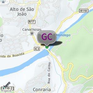 Em baixo da Ponte Pedonal do Rio Mondego