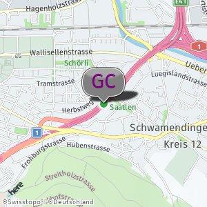 Schörlistrasse / Ueberlandpark Tramhaltestelle Umgebung