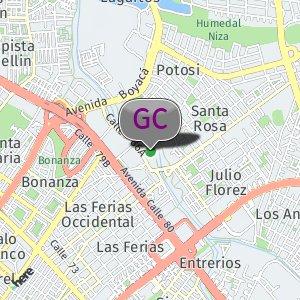 Zona verde detrás del Jumbo 