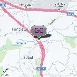 Debajo del puente AS-17 en Meres