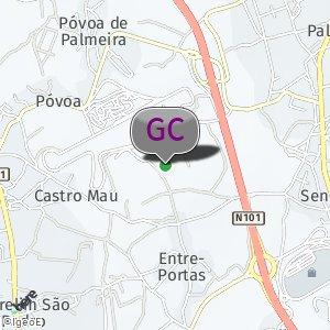 Zona de árvores e mato junto ao circuito Vasco Sameiro