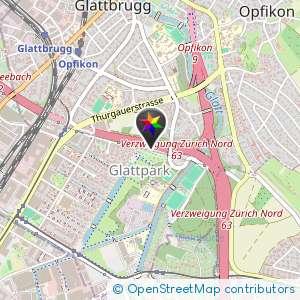 Glattpark Parkplatz hinter der Rampe