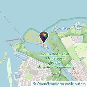 Ach Mündung und Sand Insel