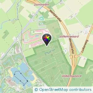 Bij crossbaan in bos
