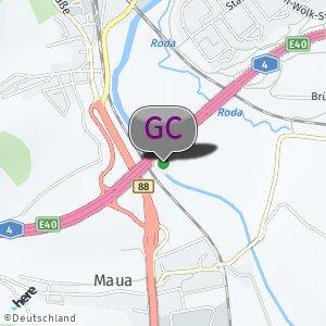 Saaleufer unter der Autobahnbrücke Jena-Göschwitz