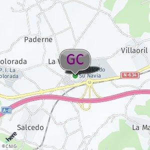 Gasolinera Cepsa junto a rotonda A8